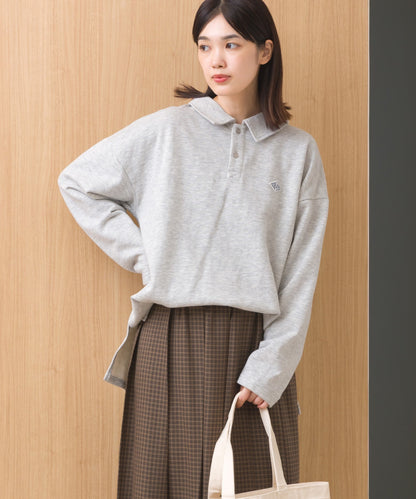 【OMNES】テック裏毛ポロスウェット長袖プルオーバー【253W427OMN076】