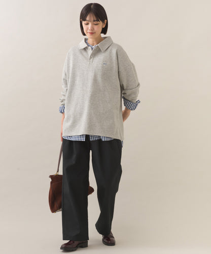 【OMNES】テック裏毛ポロスウェット長袖プルオーバー【253W427OMN076】
