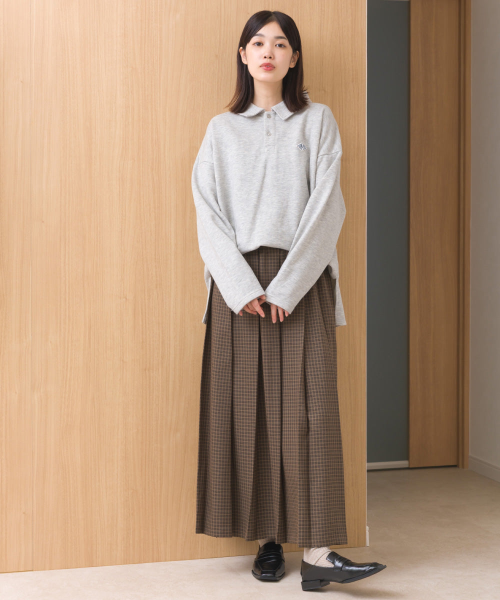 【OMNES】テック裏毛ポロスウェット長袖プルオーバー【253W427OMN076】