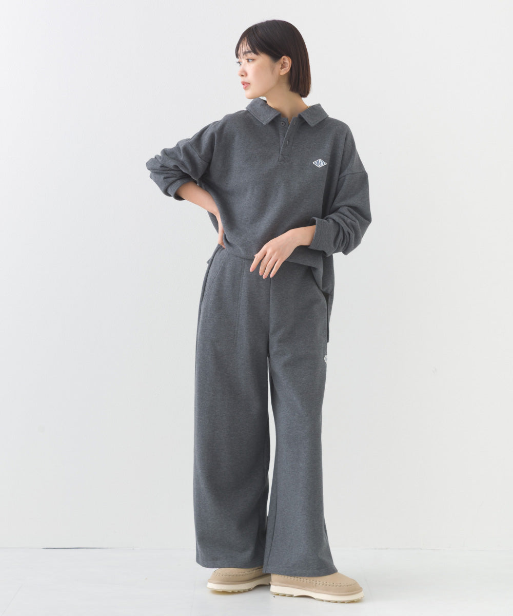 【OMNES】テック裏毛ポロスウェット長袖プルオーバー【253W427OMN076】