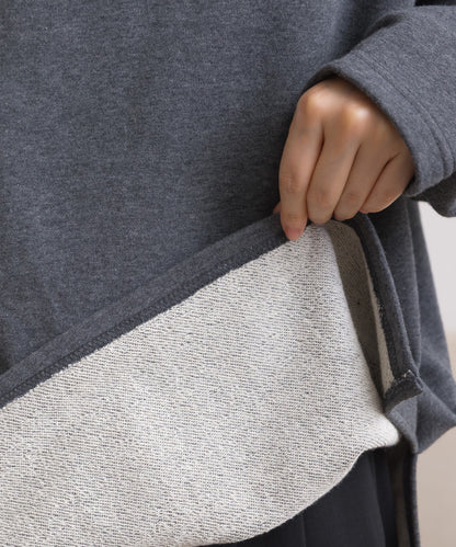 【OMNES】テック裏毛ポロスウェット長袖プルオーバー【253W427OMN076】