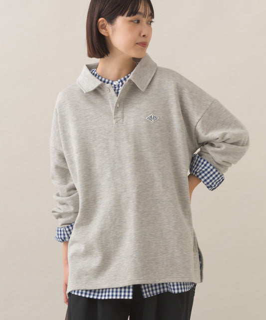 【OMNES】テック裏毛ポロスウェット長袖プルオーバー【253W427OMN076】