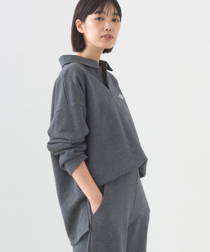 【OMNES】テック裏毛ポロスウェット長袖プルオーバー【253W427OMN076】