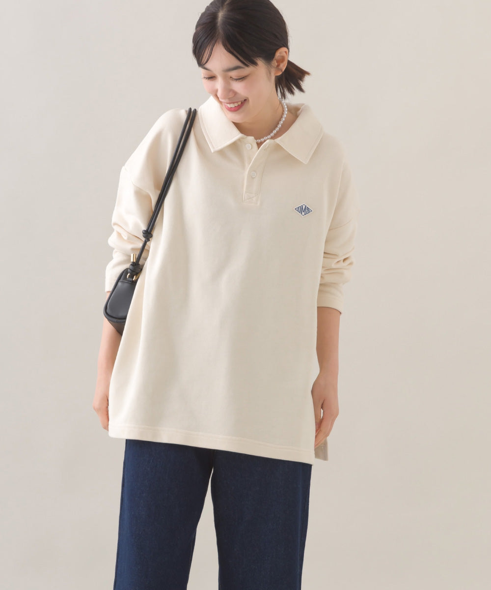 【OMNES】テック裏毛ポロスウェット長袖プルオーバー【253W427OMN076】