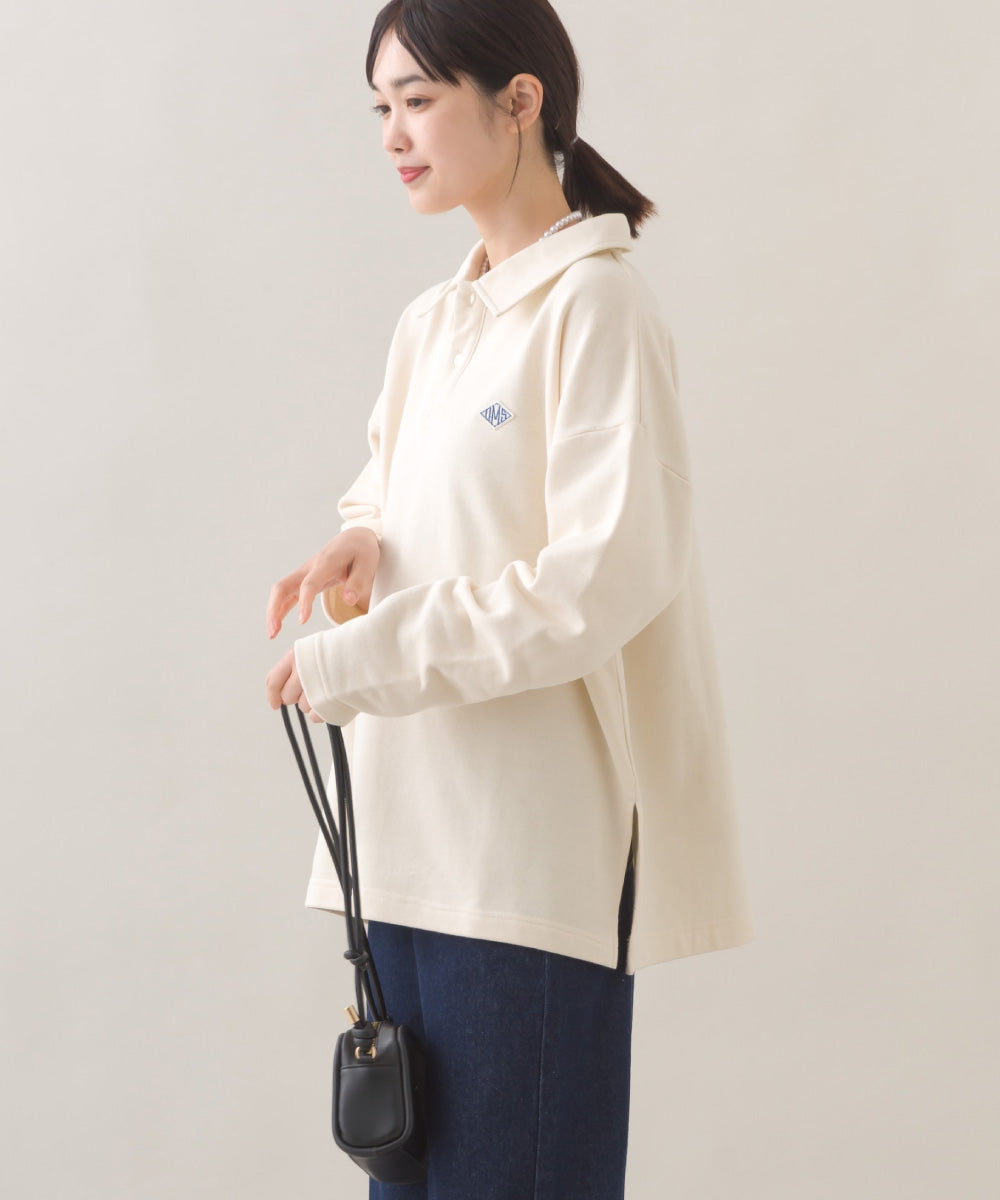 【OMNES】テック裏毛ポロスウェット長袖プルオーバー【253W427OMN076】