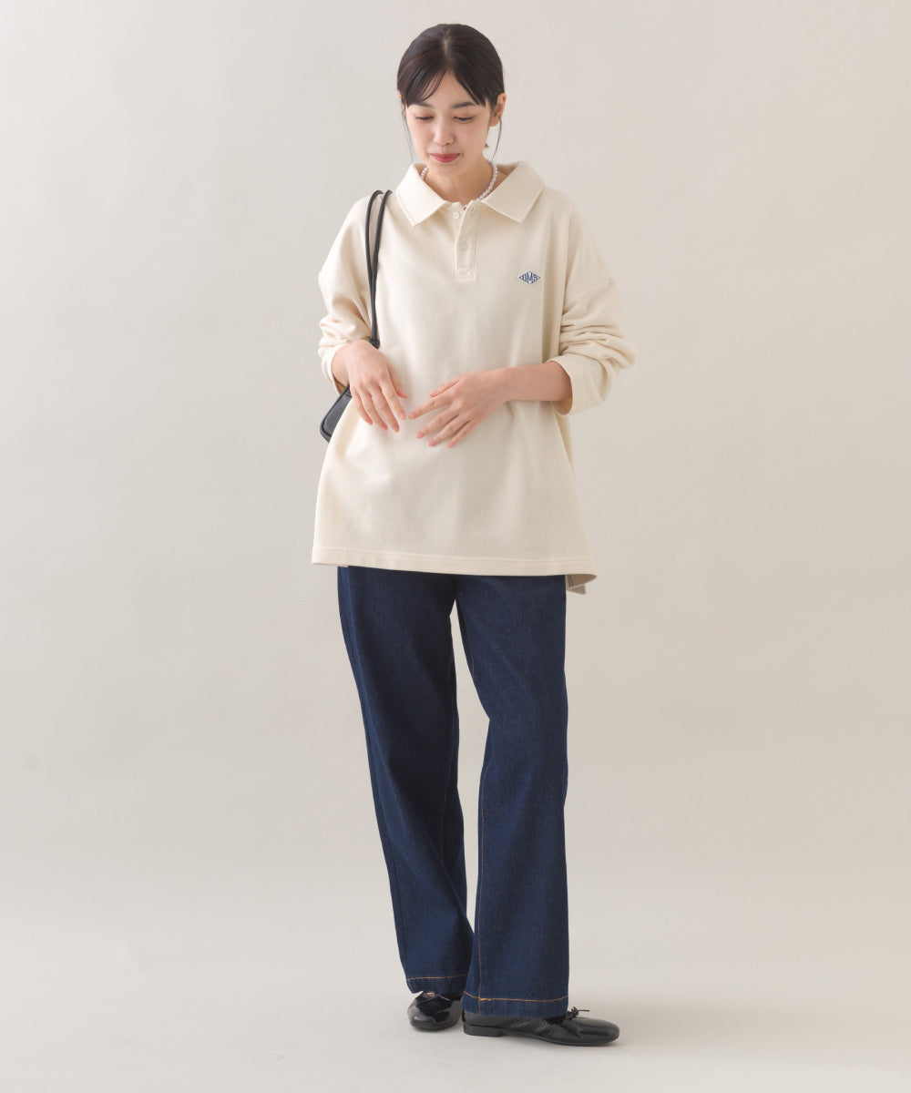 【OMNES】テック裏毛ポロスウェット長袖プルオーバー【253W427OMN076】