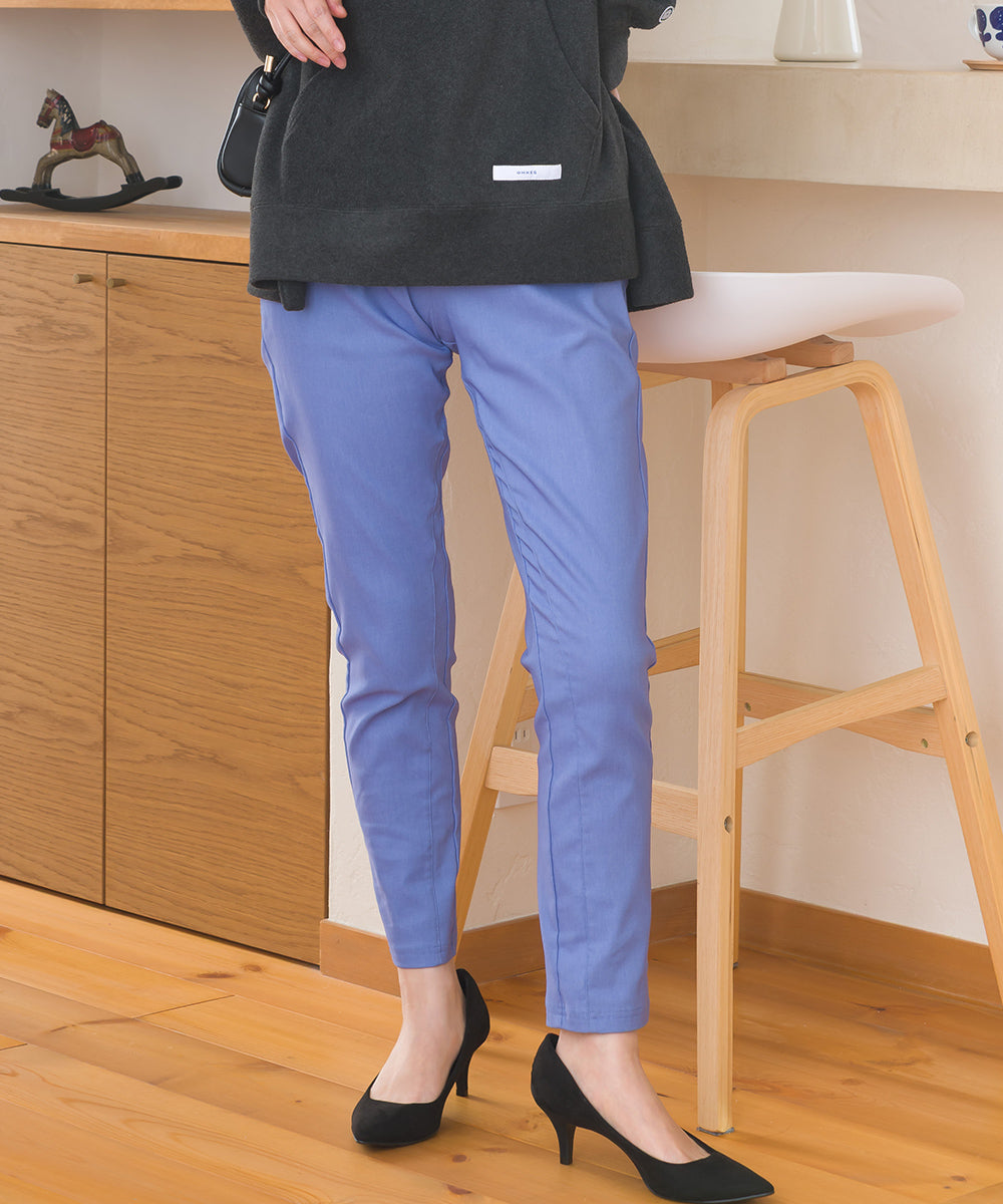 【OMNES】美脚ストレッチ テーパードシルエットタックパンツ 裏起毛【253W432OMN089】