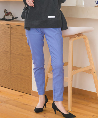 【OMNES】美脚ストレッチ テーパードシルエットタックパンツ 裏起毛【253W432OMN089】