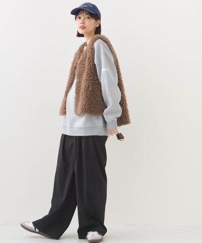 【OMNES】ノーカラープードルファージレベスト【253W436OMN090】