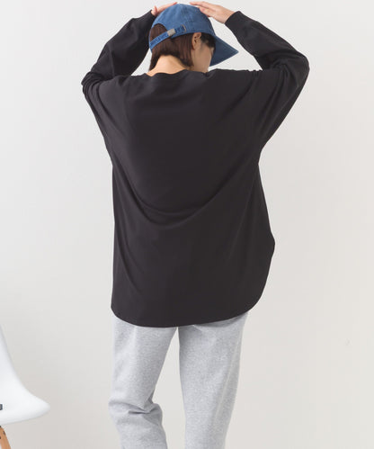 【OMNES】ラウンドヘムサイドスリット プルオーバー ロングスリーブTシャツ【253W430OMN098】