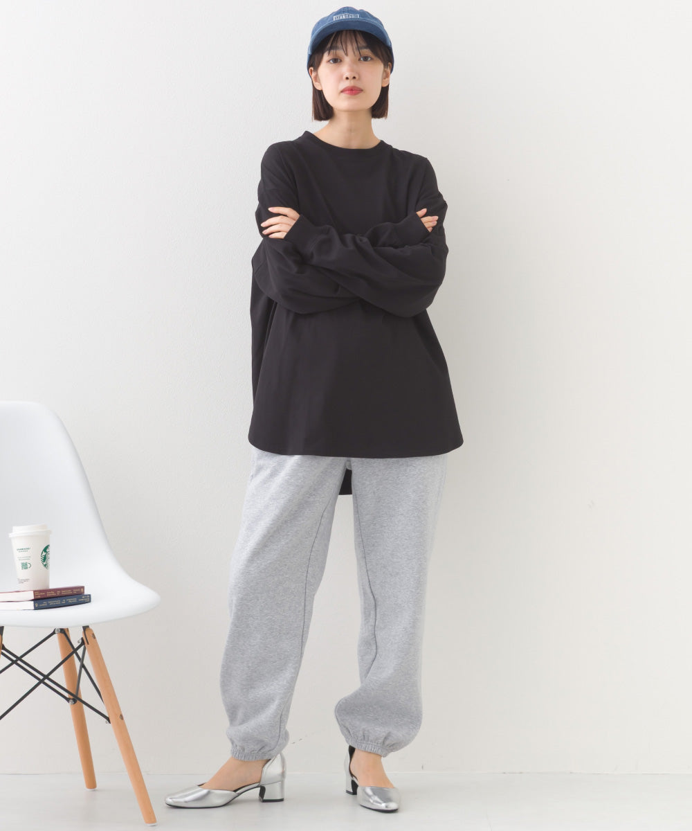【OMNES】ラウンドヘムサイドスリット プルオーバー ロングスリーブTシャツ【253W430OMN098】