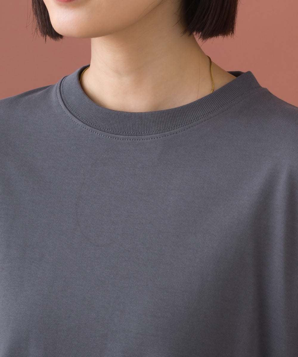 【OMNES】ラウンドヘムサイドスリット プルオーバー ロングスリーブTシャツ【253W430OMN098】
