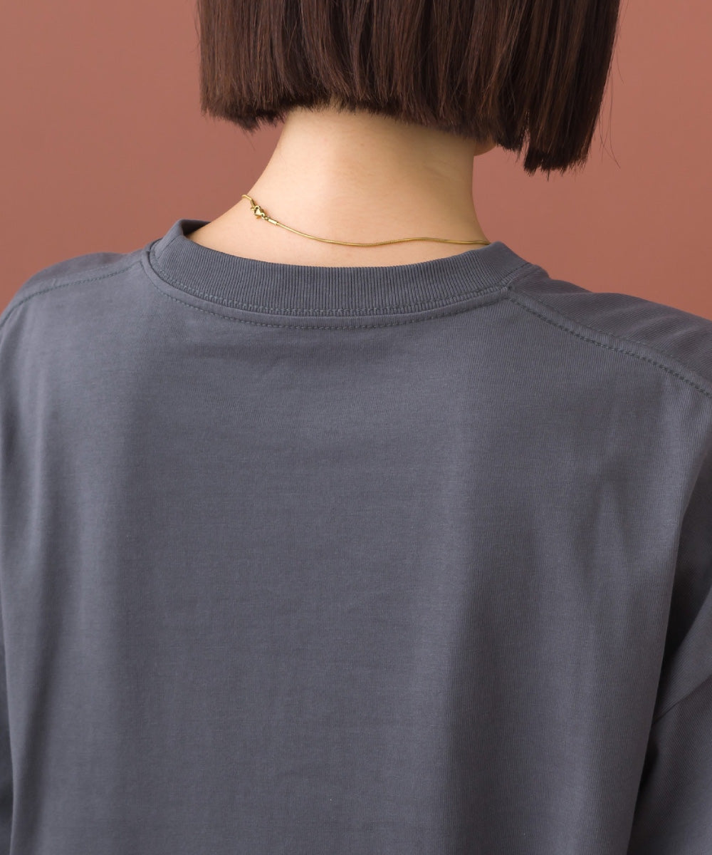 【OMNES】ラウンドヘムサイドスリット プルオーバー ロングスリーブTシャツ【253W430OMN098】