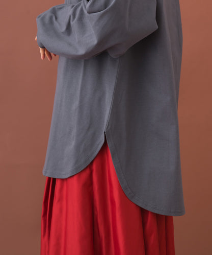 【OMNES】ラウンドヘムサイドスリット プルオーバー ロングスリーブTシャツ【253W430OMN098】