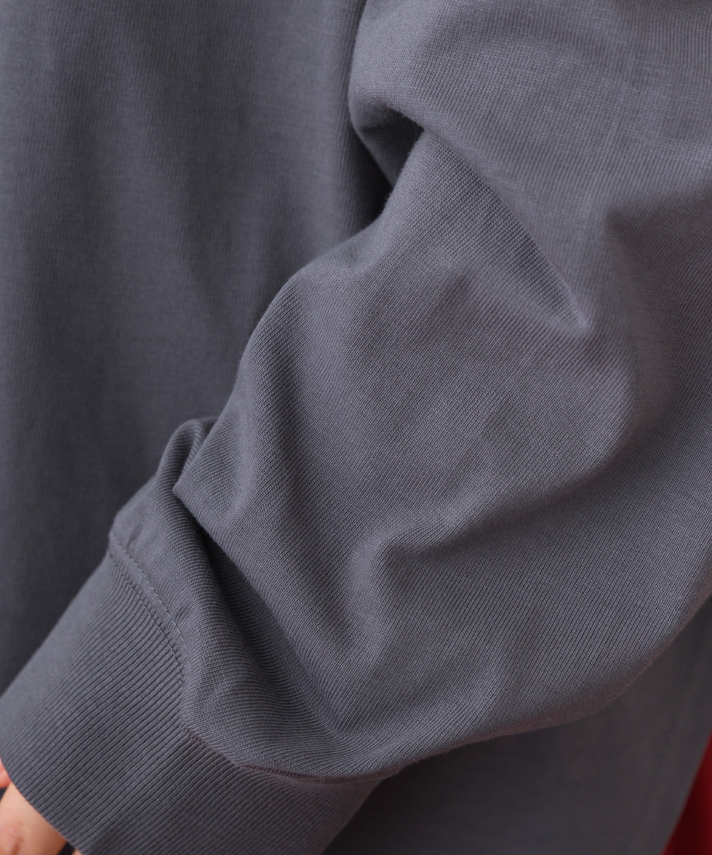 【OMNES】ラウンドヘムサイドスリット プルオーバー ロングスリーブTシャツ【253W430OMN098】