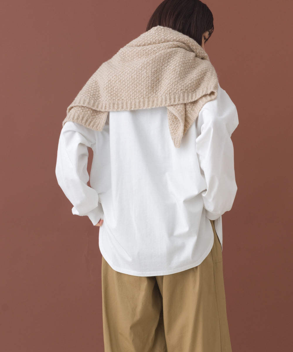 【OMNES】ラウンドヘムサイドスリット プルオーバー ロングスリーブTシャツ【253W430OMN098】