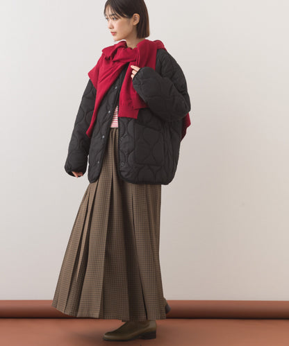 【OMNES】チェック柄ミディプリーツスカート【253W433OMN117】