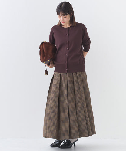 【OMNES】チェック柄ミディプリーツスカート【253W433OMN117】