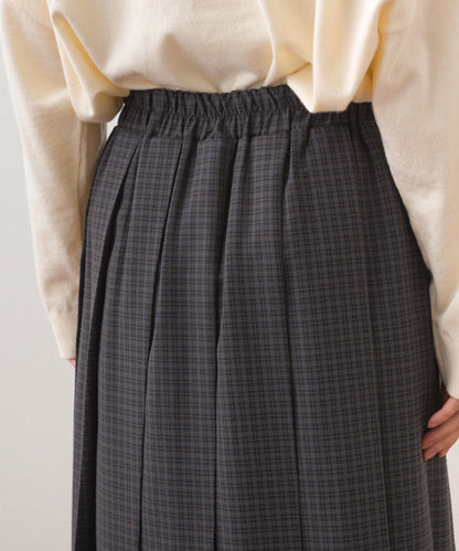【OMNES】チェック柄ミディプリーツスカート【253W433OMN117】