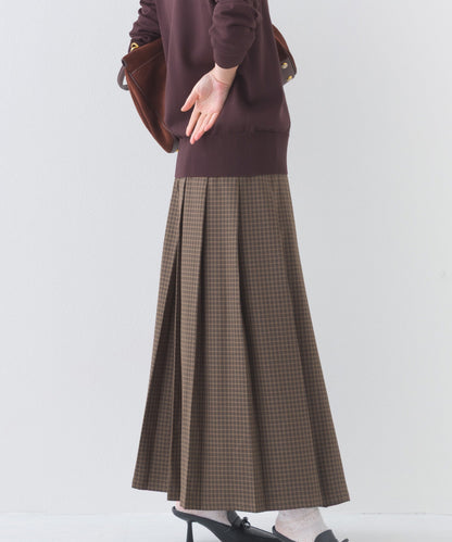 【OMNES】チェック柄ミディプリーツスカート【253W433OMN117】