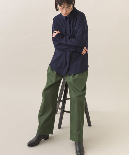 【OMNES】ハイウエストツータックチノパンツ【253W432OMN118】