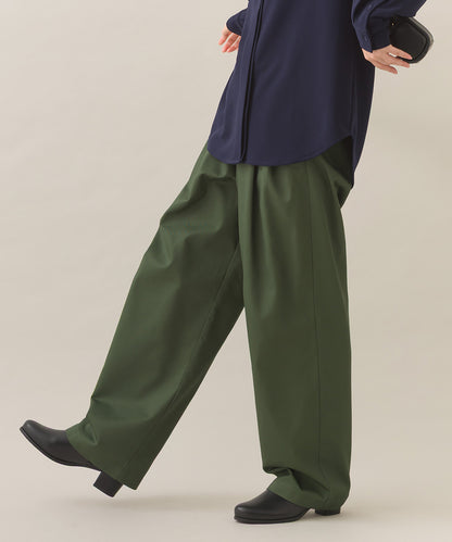 【OMNES】ハイウエストツータックチノパンツ【253W432OMN118】