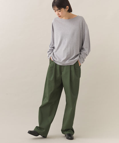 【OMNES】ハイウエストツータックチノパンツ【253W432OMN118】