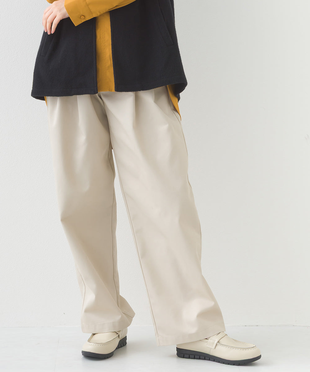 【OMNES】ハイウエストツータックチノパンツ【253W432OMN118】