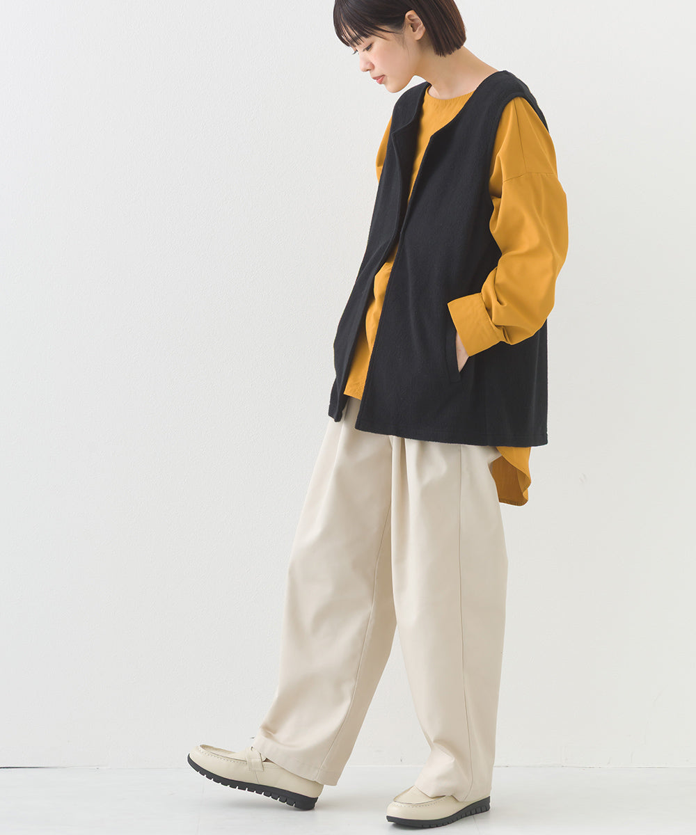 【OMNES】ハイウエストツータックチノパンツ【253W432OMN118】