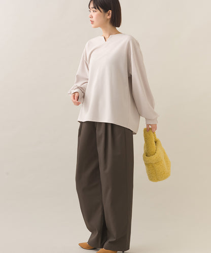 【OMNES】ハイウエストツータックチノパンツ【253W432OMN118】