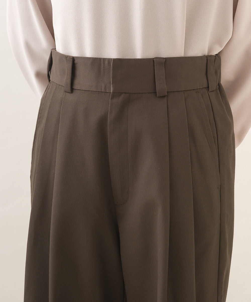 【OMNES】ハイウエストツータックチノパンツ【253W432OMN118】