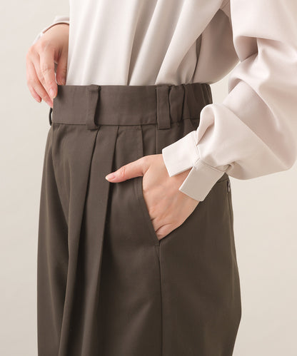 【OMNES】ハイウエストツータックチノパンツ【253W432OMN118】