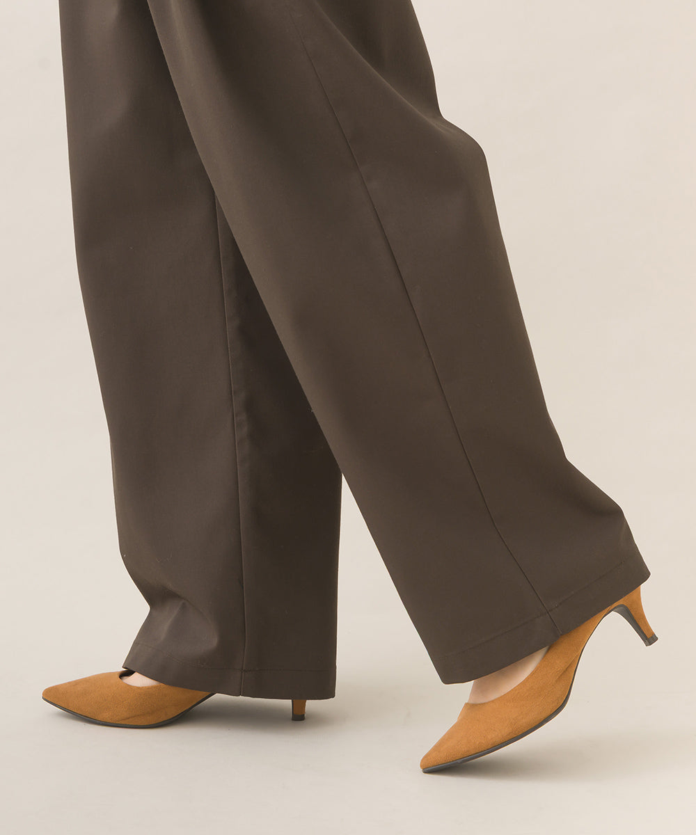 【OMNES】ハイウエストツータックチノパンツ【253W432OMN118】