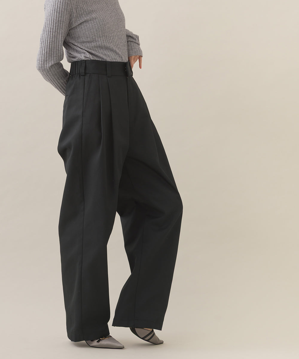 【OMNES】ハイウエストツータックチノパンツ【253W432OMN118】