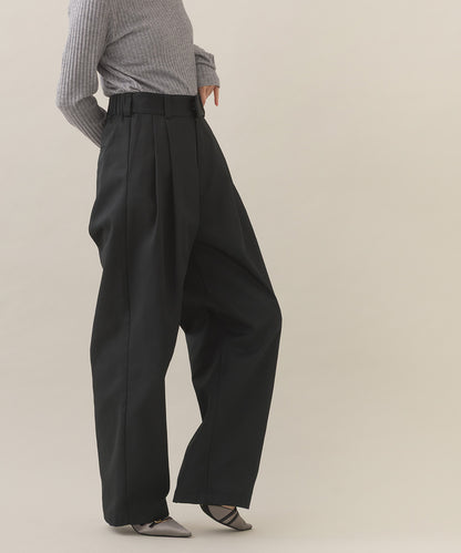 【OMNES】ハイウエストツータックチノパンツ【253W432OMN118】