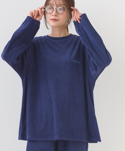 【arbol】ユニセックス パイル長袖Tシャツ ルームウェア【253W430ALB002】