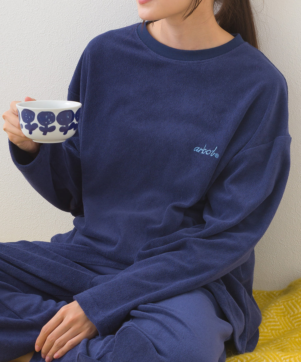 【arbol】ユニセックス パイル長袖Tシャツ ルームウェア【253W430ALB002】