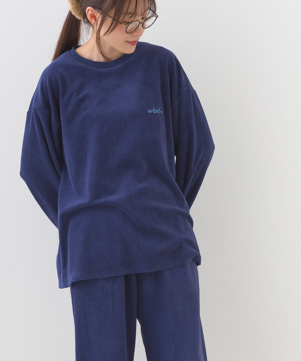 【arbol】ユニセックス パイル長袖Tシャツ ルームウェア【253W430ALB002】