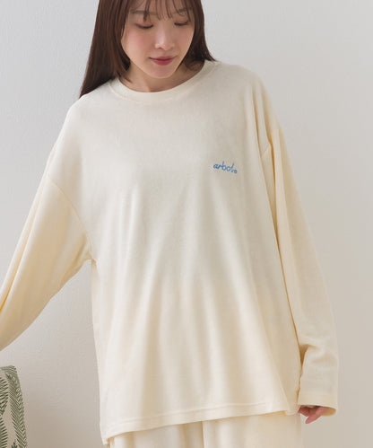 【arbol】ユニセックス パイル長袖Tシャツ ルームウェア【253W430ALB002】