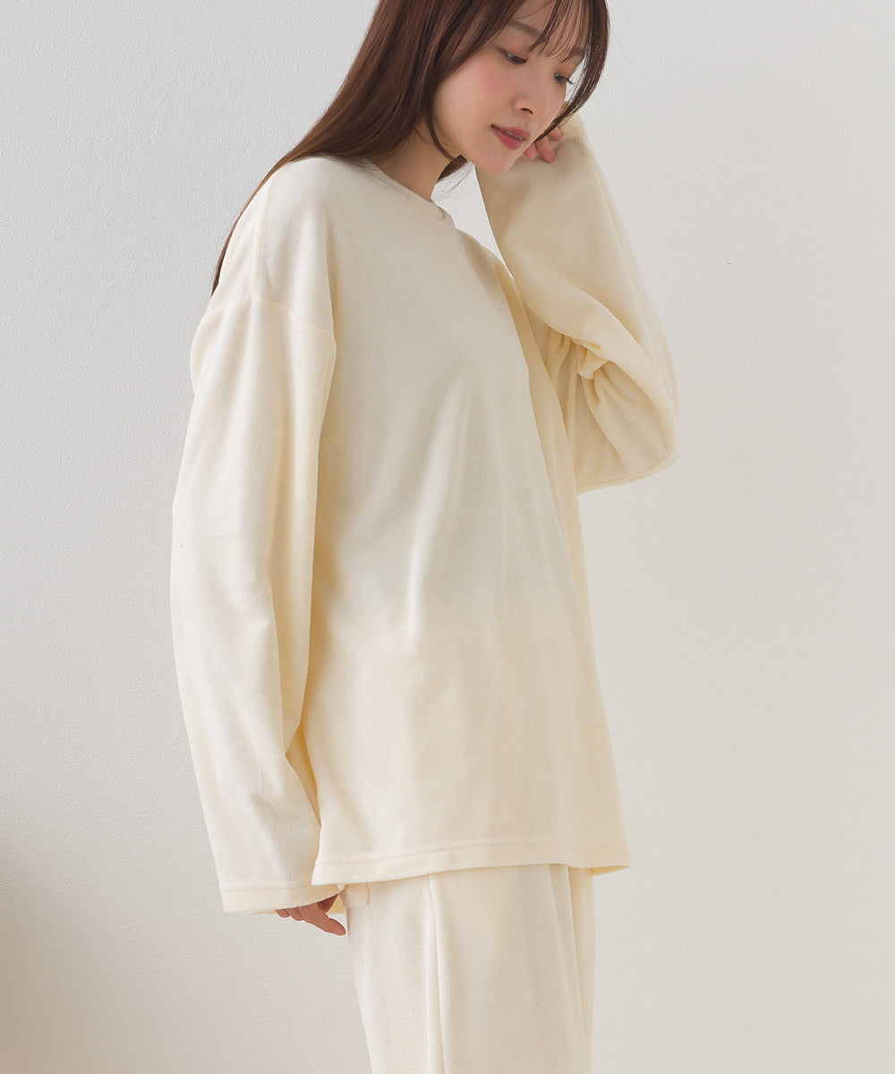 【arbol】ユニセックス パイル長袖Tシャツ ルームウェア【253W430ALB002】