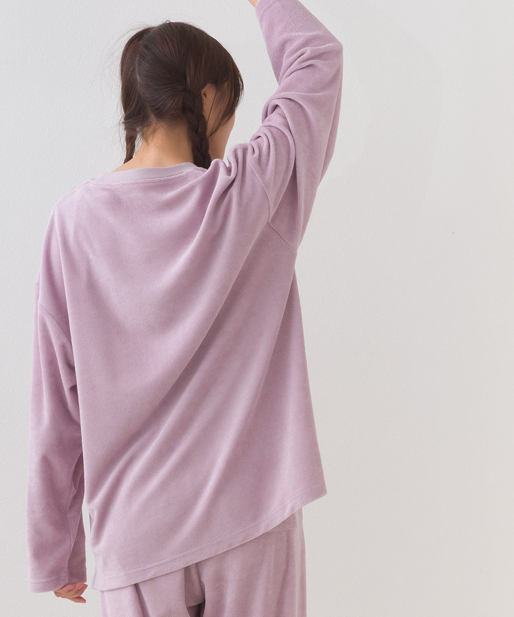 【arbol】ユニセックス パイル長袖Tシャツ ルームウェア【253W430ALB002】