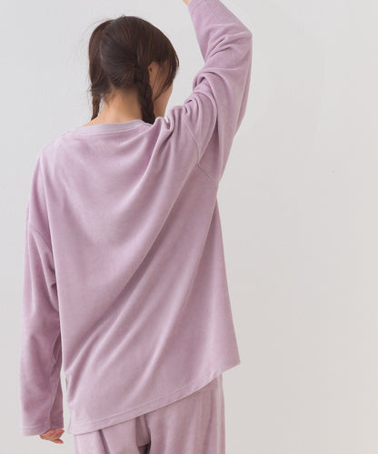 【arbol】ユニセックス パイル長袖Tシャツ ルームウェア【253W430ALB002】