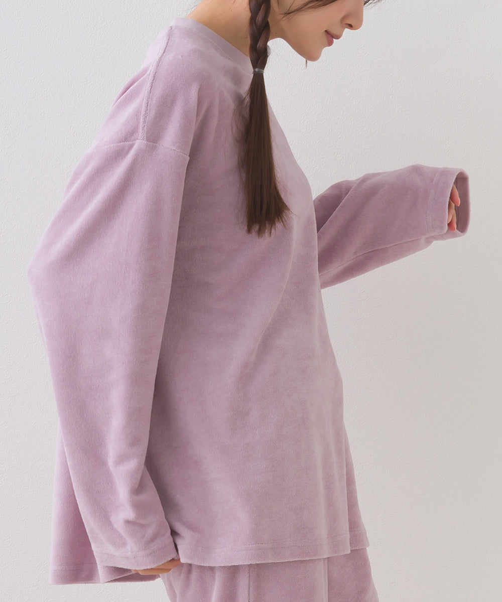【arbol】ユニセックス パイル長袖Tシャツ ルームウェア【253W430ALB002】
