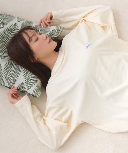 【arbol】ユニセックス パイル長袖Tシャツ ルームウェア【253W430ALB002】