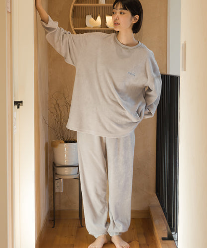 【arbol】ユニセックス パイル長袖Tシャツ ルームウェア【253W430ALB002】