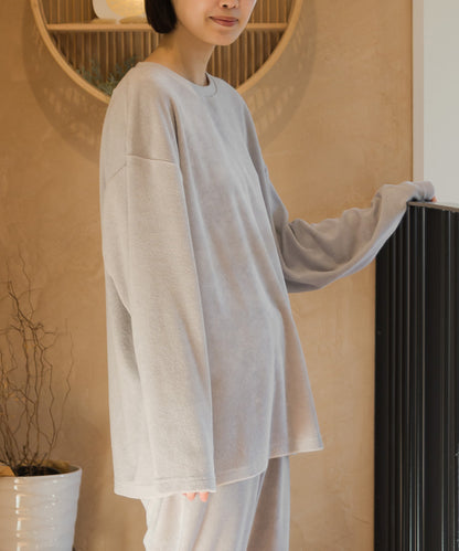 【arbol】ユニセックス パイル長袖Tシャツ ルームウェア【253W430ALB002】