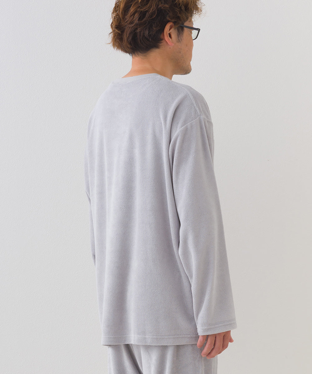 【arbol】ユニセックス パイル長袖Tシャツ ルームウェア【253W430ALB002】