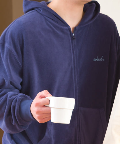 【arbol】ユニセックス パイルZIPパーカー ルームウェア【253W430ALB003】