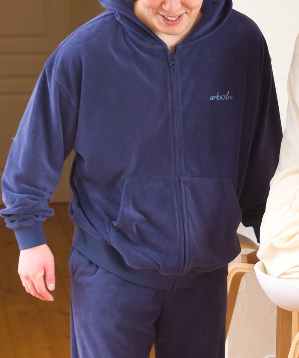 【arbol】ユニセックス パイルZIPパーカー ルームウェア【253W430ALB003】