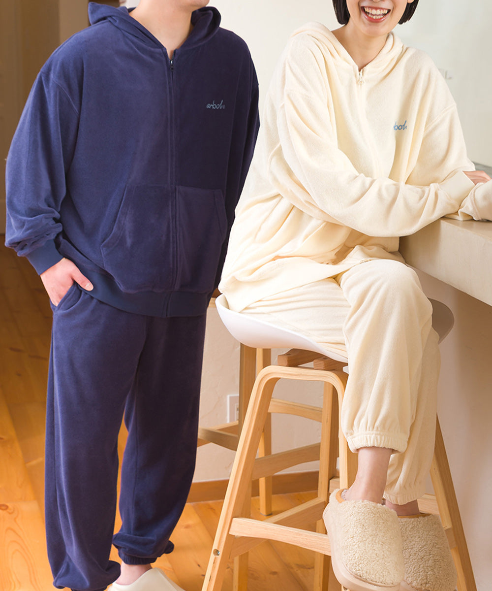 【arbol】ユニセックス パイルZIPパーカー ルームウェア【253W430ALB003】